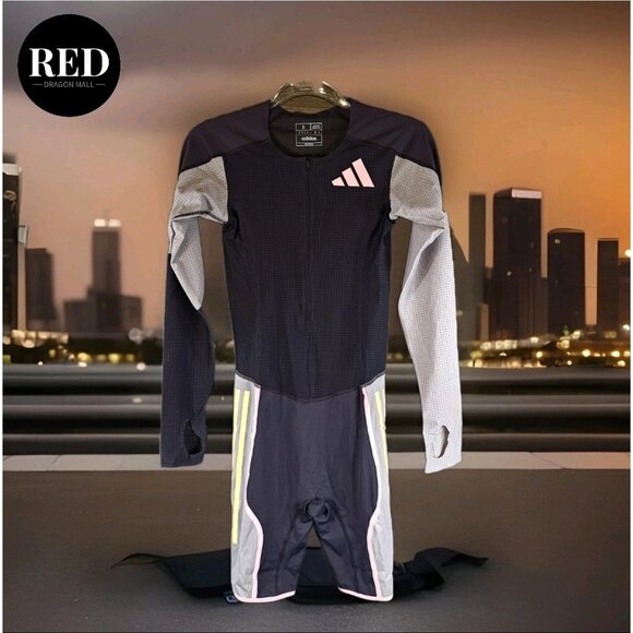 Adidas Pro Elite Team Promo LS Speedsuit 2024 Purple IN1130 - Men's Size S - Picture 1 of 6